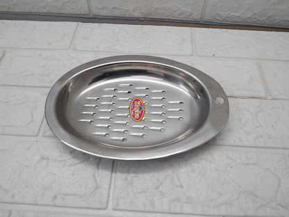 AM3579 Stainless Steel Flat Oval Khamani Pack Of 1 Pcs