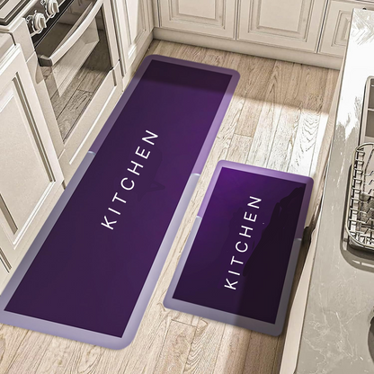 AM5048 Kitchen Mats for Floor (2pcs) , Non-Skid, Soft Absorbent 120x40cm, 40x60cm (Multi Color)