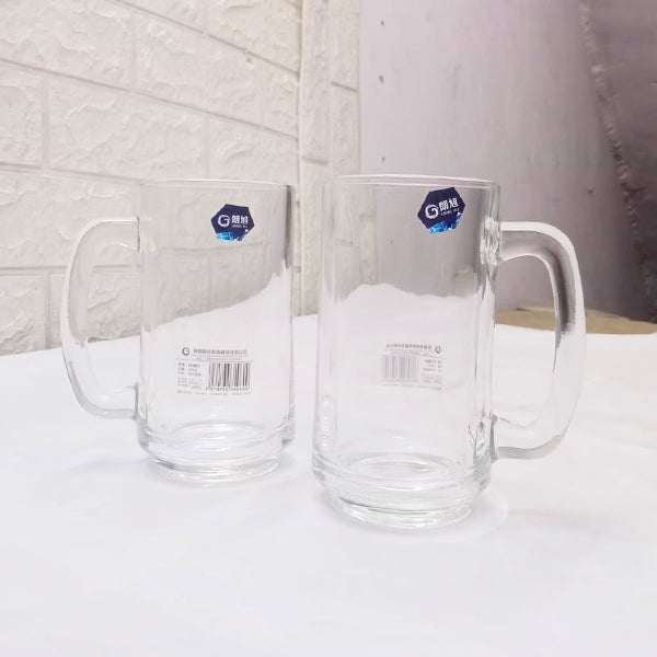 AM5384 Living Home Beer Glasses - 355ml Transparent Glasses for Beer, Drinks, Cocktail (Set of 2Pcs)