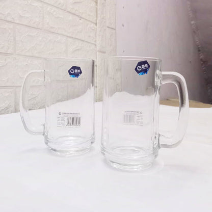 AM5384 Living Home Beer Glasses - 355ml Transparent Glasses for Beer, Drinks, Cocktail (Set of 2Pcs)