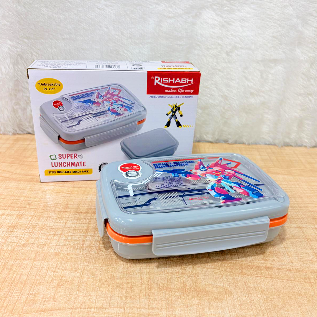AM6759 Rishabh Super Lunchmate Steel Insulated Snack Pack with Unbreakable PC Lid