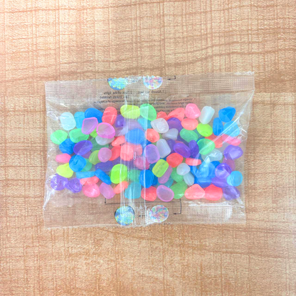 TM0185 Luminous Decorative Garden Pebbles - Radium Glow Stones for Walkways & Fish Tanks