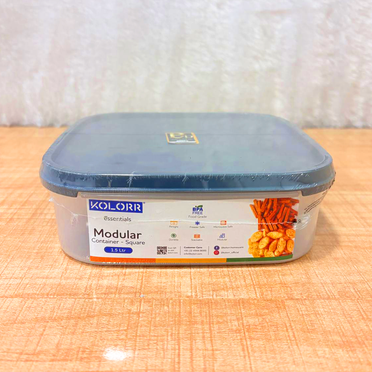 AM6748 Kolorr Essentials Modular Square Container - 1.5 Ltr