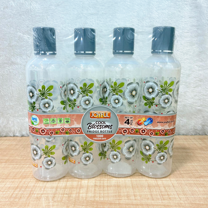 TM0168 JOYFUL Cool Blossoms Fridge Bottle - Set of 4 (1000ml each)