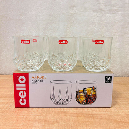 AM2691 CELLO Amore Tumbler glass 325ml Set of 6pcs