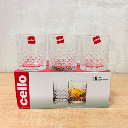 AM6539 Cello Unity Glass Tumblers - Set of 6 (230ml)