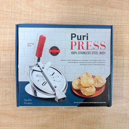 AM6533 Stainless Steel Puri & Roti Press Machine with Anti-Slip Grip - Small