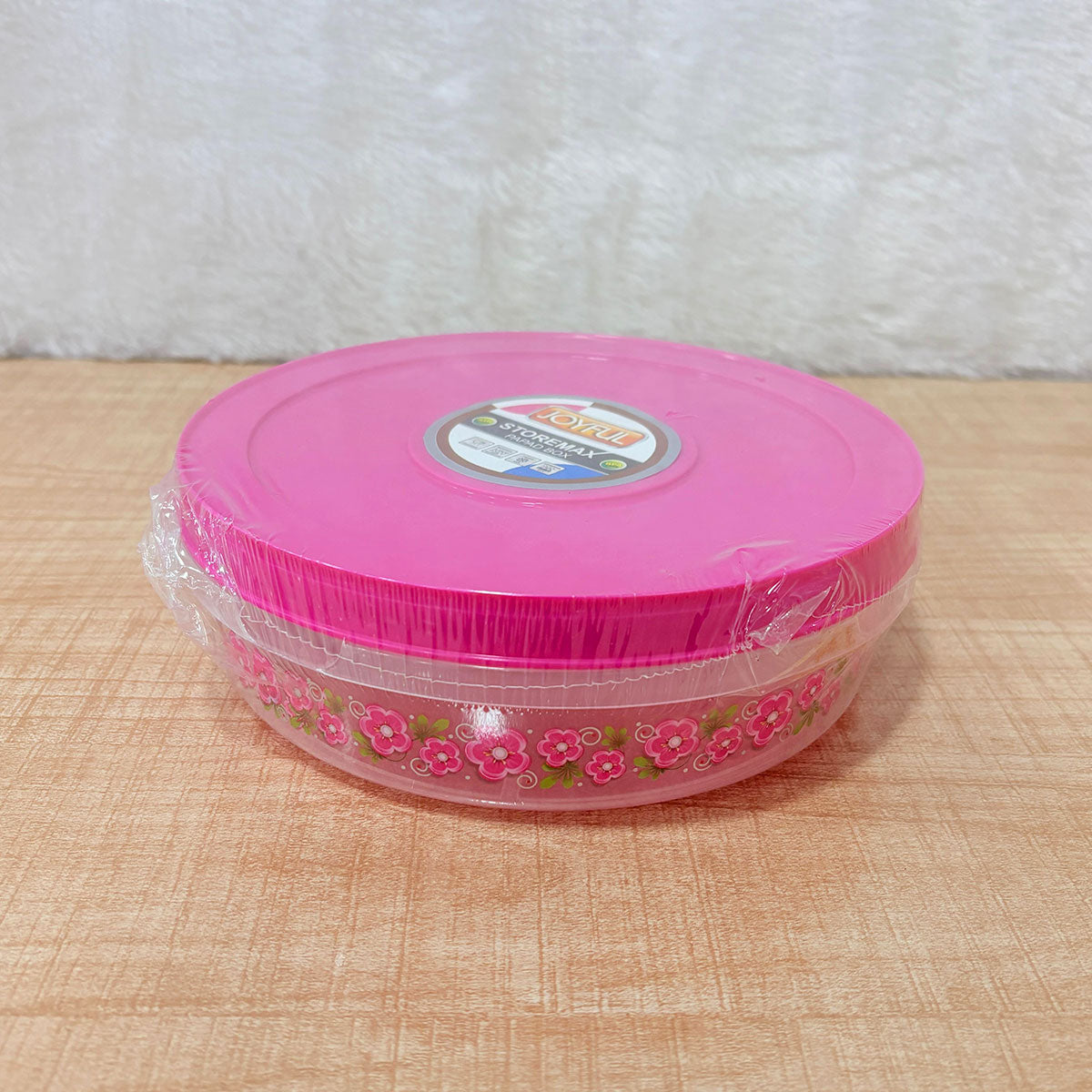 AM6529 Joyful Storemax Papad Box 1500 -  Floral Airtight Container (Printed)