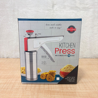 AM6532 Stainless Steel Kitchen Press & Murukku Maker with 15 Blades