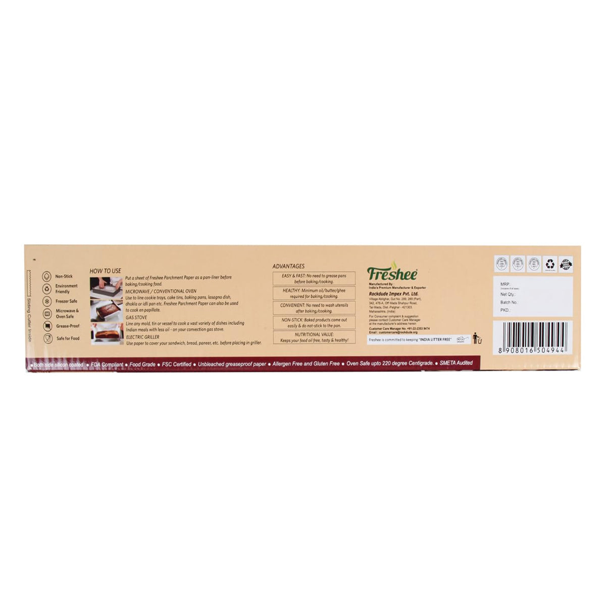 AM5743 Freshee Baking Paper Food Wraping 15 Meter Parchment Roll (Pack of 1)