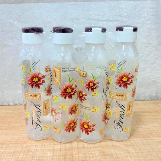 TM0175 Joyful Beauty Fresh 1000 Fridge Bottles - Set of 4 (Printed, Flip-Top)