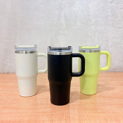 TM0038 Small Insulated Tumbler with Handle and Straw - 500ml