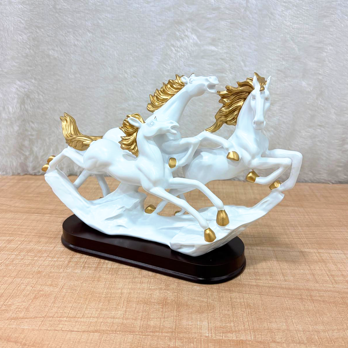 TM0196 Small Galloping Wild Horses Statue - Elegant Decor and Powerful Symbol (Small)