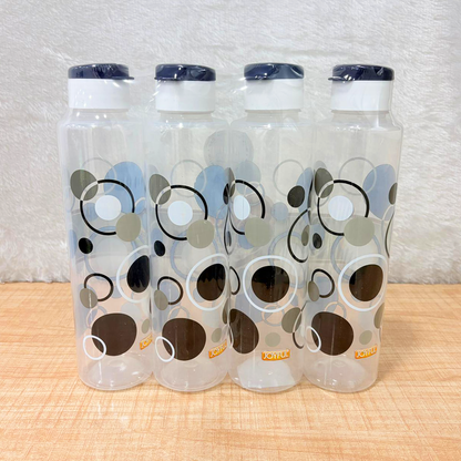 TM0174 Joyful Cool Tower 1000ml Fridge Bottles with Flip-Top Cap (Set of 4)