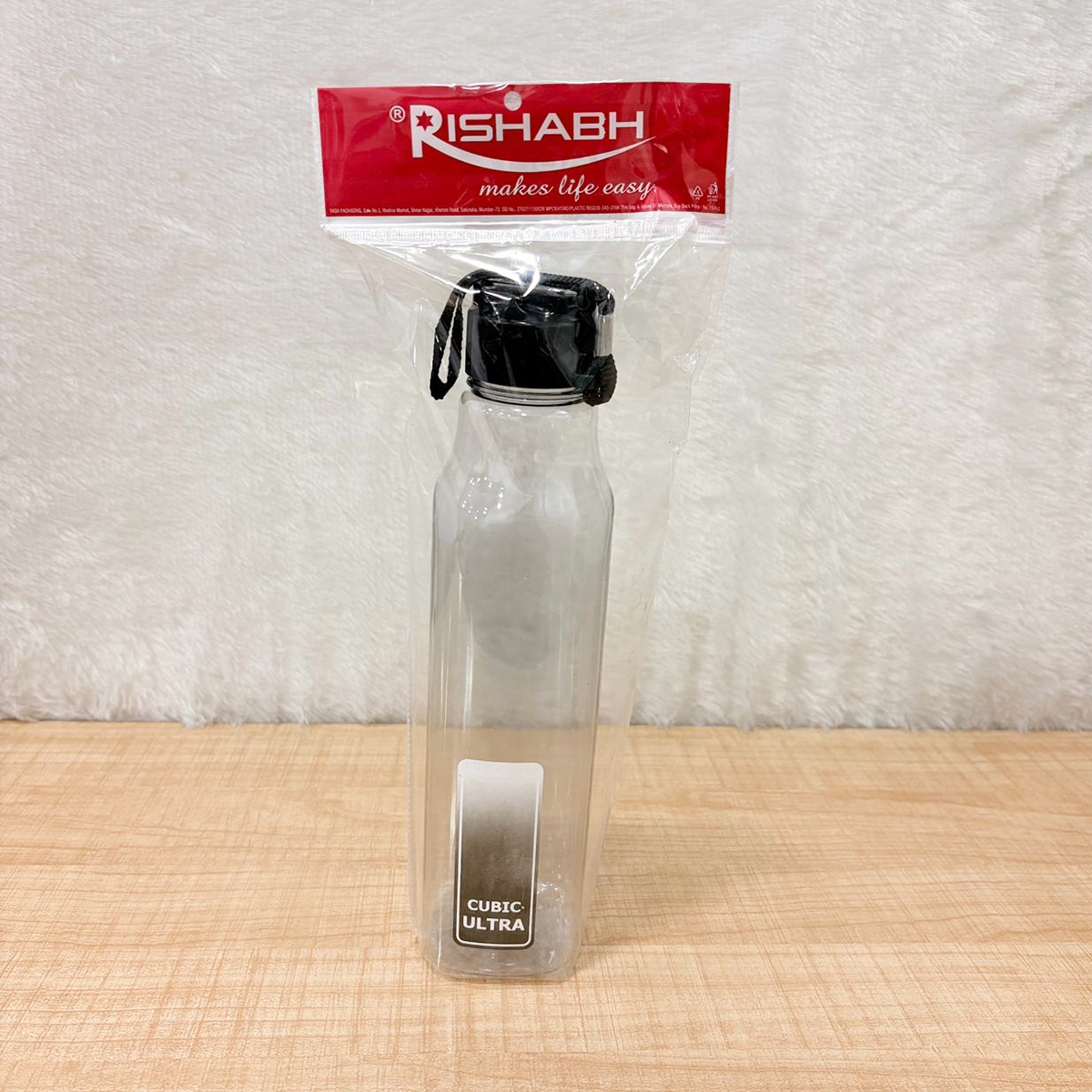 AM6762 Rishabh Cubic Ultra Transparent Water Bottle - 1000ml