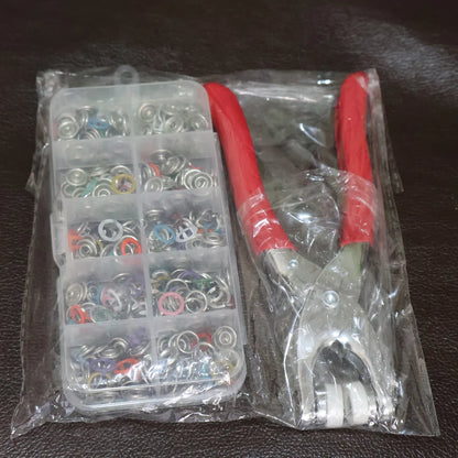 AM6823 Heavy Duty Snap Button Grommet Tool Colourful Clip Kit (1 Set)