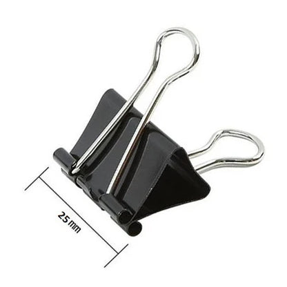 AM2138 Mini Black Clip 12Pcs Binder Clip 25mm