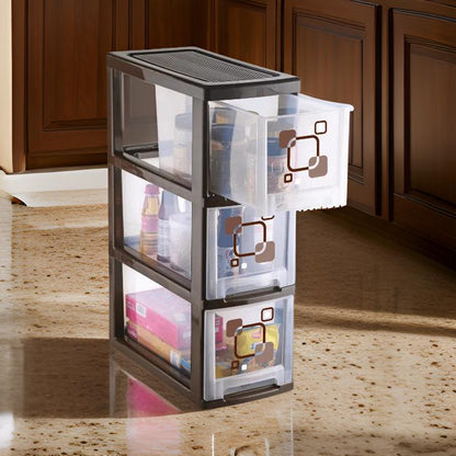 AM3943 Joyful Tower 3 Slim Plastic Modular Drawer