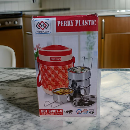 AM0924 4 Insulated Tiffin Box 4 Stainless Steel Containers (60)