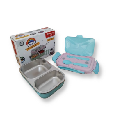 AM3319 Rishabh X Boxx 2 Lunch Box Steel Insulated Partition Lunch Box