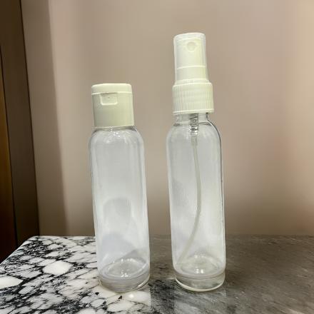 AM7657 Clear Empty Fine Mist Plastic Flip Cap Bottle Refillable