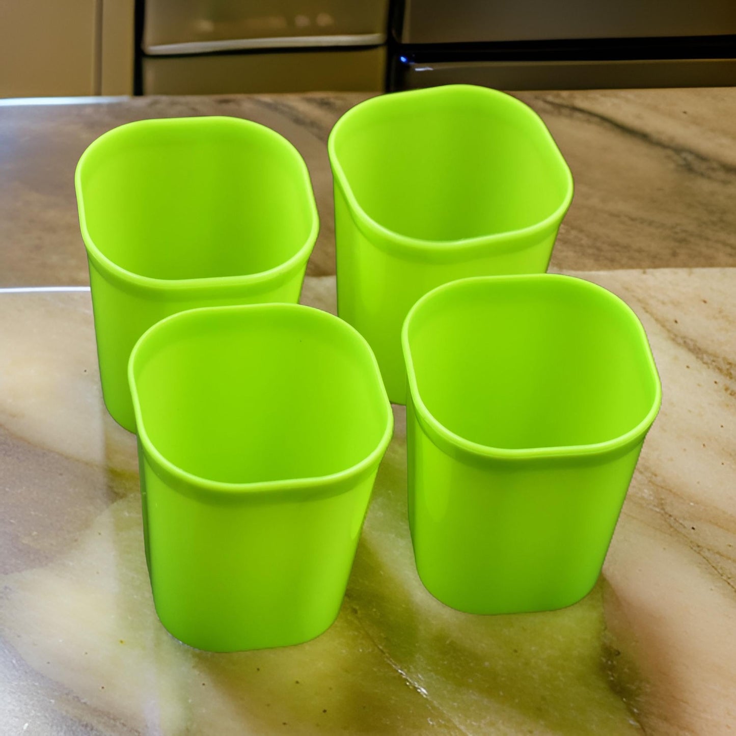 AM7658 Plastic Drinking Glass Set For Drinking Milk Water Juice (Pack of 4)