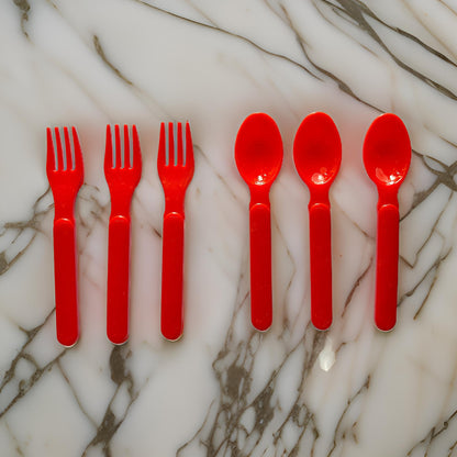 AM7655 Cutlery fork spoon 3 pcs & spoon 3 pcs  (Pack of 6)