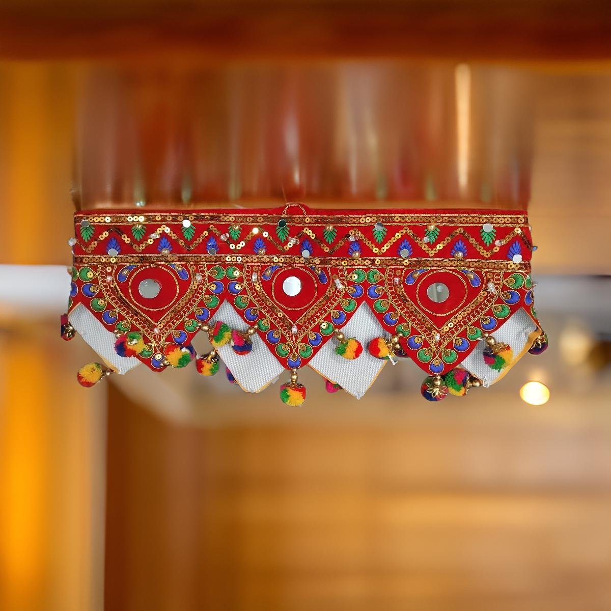 AM2509 Lighting Traditional Toran Art Bandarwal Toran 38Inch Wall Hanging Lights for Home Decoration for Diwali