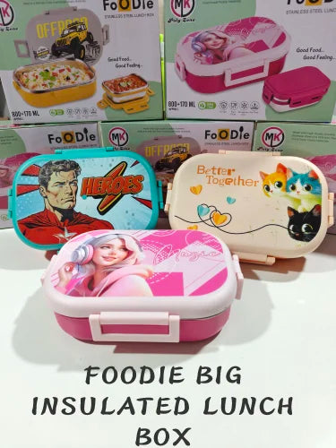 AM7022 FOODIE INSULATED STEEL LUNCH BOX, Number of Containers: 2 Containers
