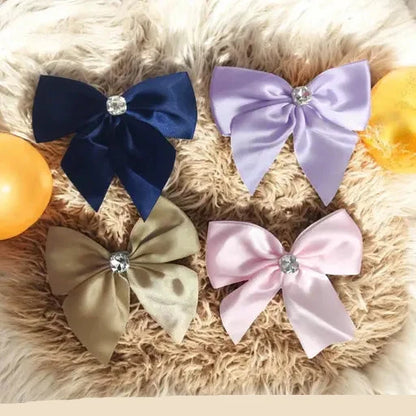 AM1277 BIG Bow Dimond Elastic Hair Band ,Hair Band for Girls, Women's and Kids Baby Toddlers 1pc