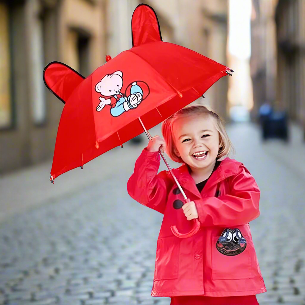 AM5604 Cartoon Umbrella For Kids (Multidesign) - Cute Umbrella for Baby Boys & Girls