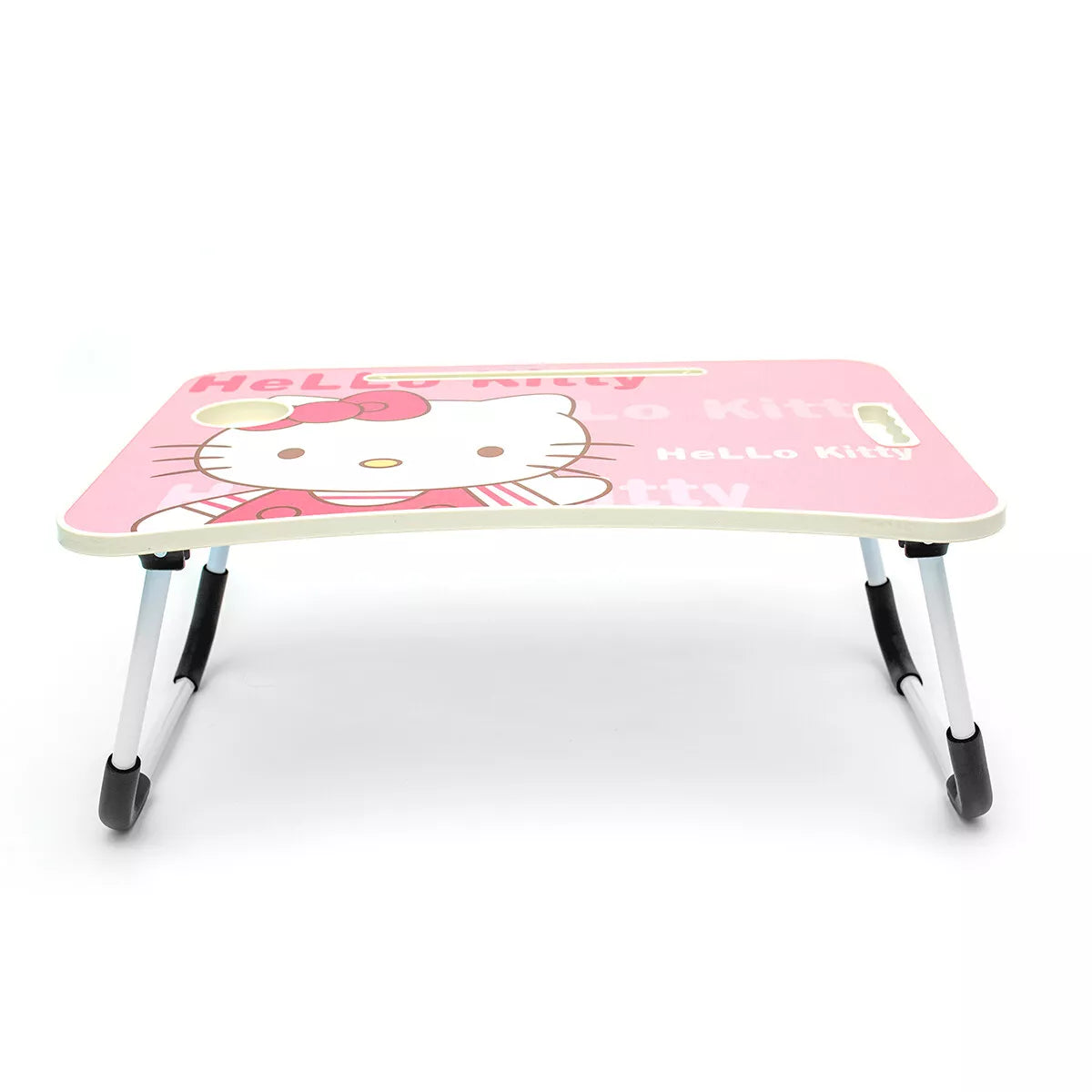 AM5052 Foldable Laptop Study Table with Cup Holder Multipurpose Bed Writing Desk Table for Home School Students (Multicolor)