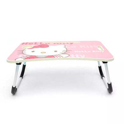 AM5052 Foldable Laptop Study Table with Cup Holder Multipurpose Bed Writing Desk Table for Home School Students (Multicolor)