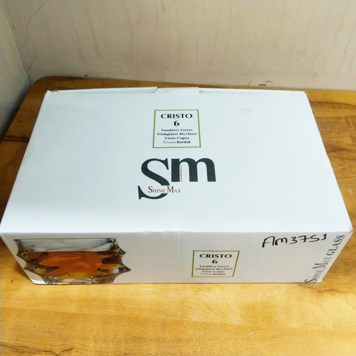 AM3751 Inovique Everest Square Crystal Whiskey Glasses Set of 6 Pcs (LXZS0617)