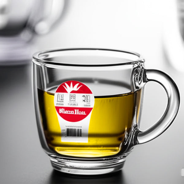 AM5398 Shine Max 6pc 80ml Coffee or Tea Cup Set Made of Glass