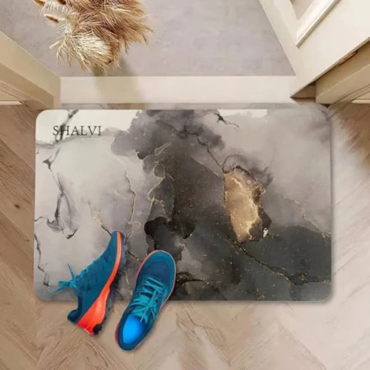 AM5484 Stone Bath Mat- Multidesign, Quick Dry & Non-Slip Diatomaceous Earth Bath Mat for Bathroom and Kitchen