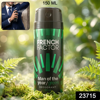 23715 French Factor Man Of The Year Green Body Spray (1 Pc, 150 ML)