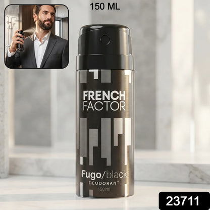 23711 French Factor Fugo Black Deodorant Body Spray (1 Pc, 150 ML)