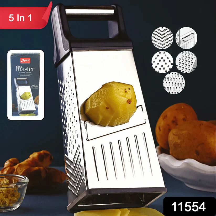 11554 Apex 5-in-1 Master Stainless Steel Multipurpose Slicer and Grater