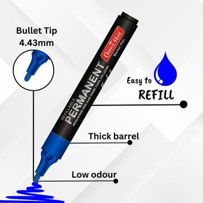 AM5064 Soni Officemate Permanent Marker For Office,Collage  (Blue)