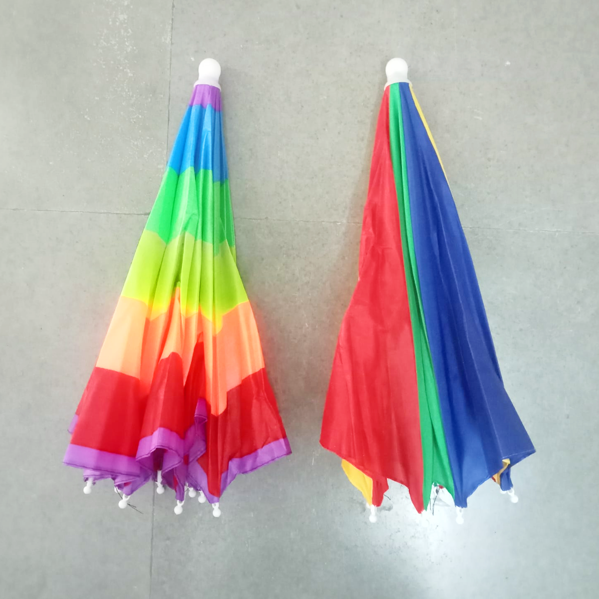 AM5607 Rainbow Umbrella Hat, Hand Free Umbrella for Adults and Kids - Waterproof and Lightweight Cap Umbrella