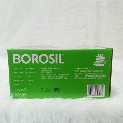 AM6206 Borosil Oven & Microwave Safe Glass Bowl - 1 Ltr