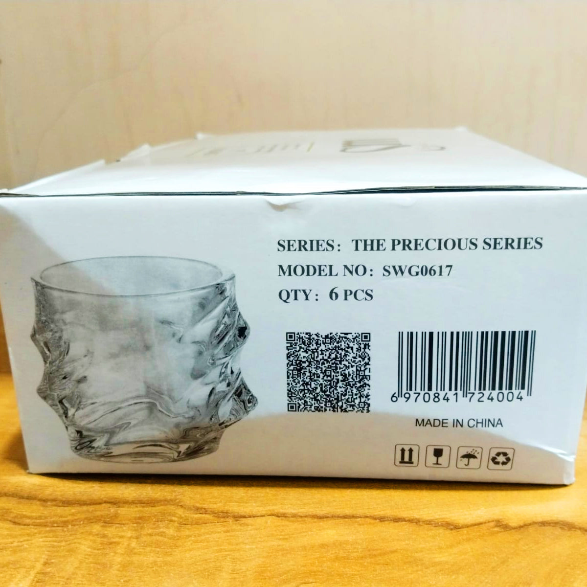 AM3751 Inovique Everest Square Crystal Whiskey Glasses Set of 6 Pcs (LXZS0617)