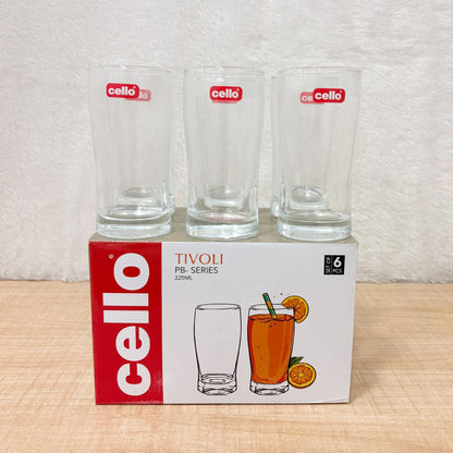 AM6622 Cello Tivoli Glass Tumbler Set - 225ml (Set of 6)