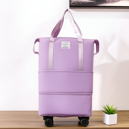 AM5643 Duffle Trolley Bag with Wheels, Expandable Foldable Luggage Bag for Travel (Multicolour)