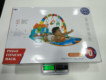 TM0239 Baby Piano Play Mat Gym & Fitness Rack with Hanging Rattles Keyboard Set with Music Mode