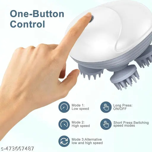 AM6357 Smart Electric Portable Head Massager for Hair Growth Deep Clean and Stress Relax