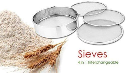 AM3551 SS Heavy 4 in 1 Interchangeable Sieves For use in Kitchen