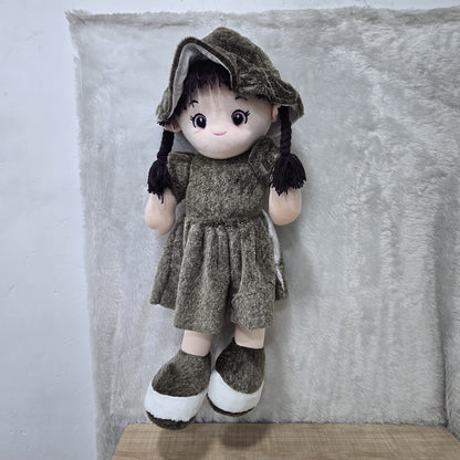 AM6978 Plush Girl Doll with Hat and Dress