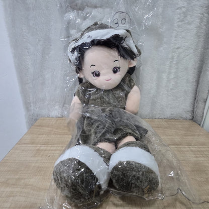 AM6978 Plush Girl Doll with Hat and Dress